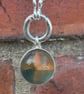 sea glass spinning marble on 18 inch sterling silver chain - Image 3