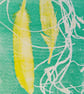 Feathers and Grass Mono Print Greetings Card - Image 2