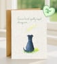 Plantable Pet Bereavement Card – Handmade with Dog Rainbow – Seeded Card A6