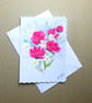 original hand painted blank floral greetings card ( refFA71 T2 )