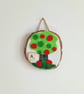 Wooden fun alphabet art with first letter scrabble tile - A Apple - Image 1