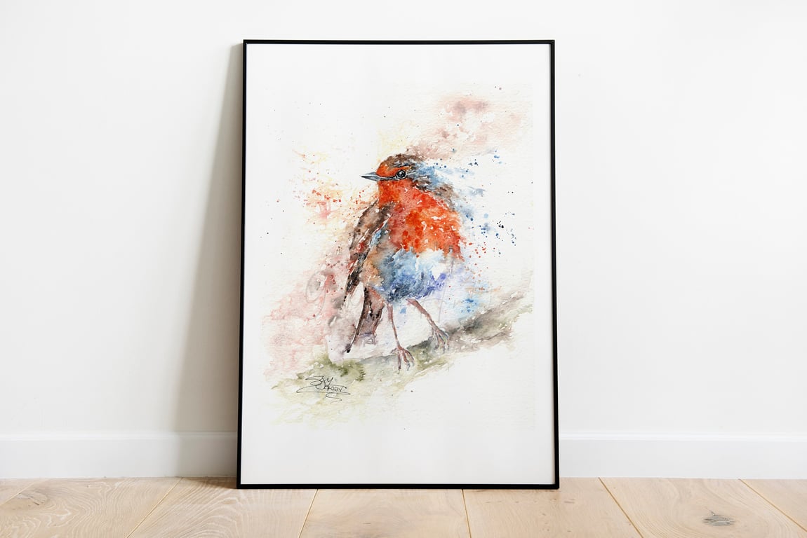 Robin, A Ltd Edition Fine Art Print from an Original Watercolour Painting