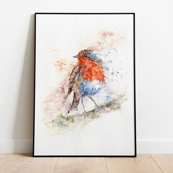 Robin, A Ltd Edition Fine Art Print from an Original Watercolour Painting