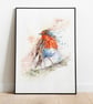 Robin, A Ltd Edition Fine Art Print from an Original Watercolour Painting