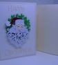 Holly Wreath laughing Santa   - Image 2