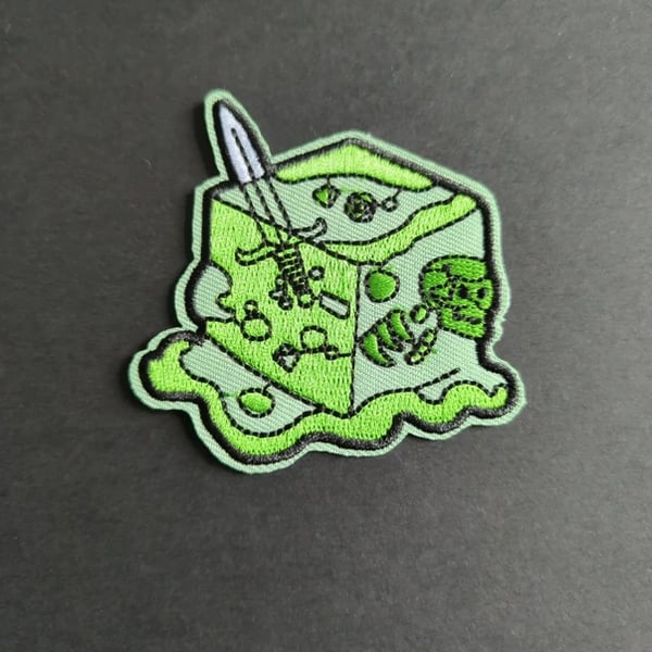  D&D Gelatinous Cube - Embroidered Iron on Patch