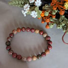 Polychrome jasper bracelet for vitality and courage