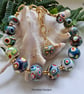 Multicoloured Vibrant Hand Made Polymer Clay Bracelet