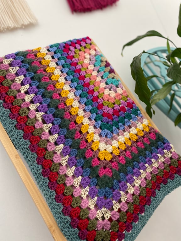 Crocheted ‘Granny Square’ Blanket or Throw