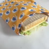 Large sandwich bag in elephant fabric. Reusable and eco-friendly