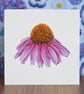 Echinacea Blank Floral Card - Image 1