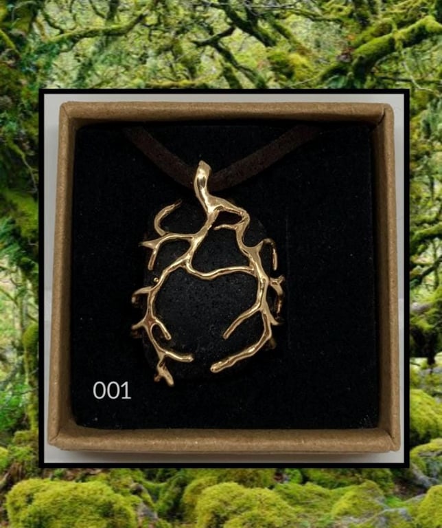 Forest sea glass necklace