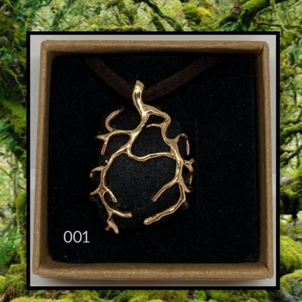 Forest sea glass necklace