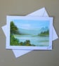 original art hand painted watercolour landscape card ( ref FA215 A3 )