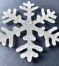 Frosty Fused Medium Glass Snowflake  - Image 2