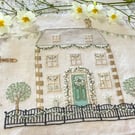 Wedding Day Embroidery Kit: Cotswold Cottage Hand embroidery.