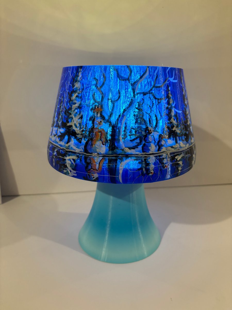 Winter snowman  lamp