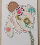 Handmade Flower Collage Notecard - Eco-friendly Flat Card (A6) - Blush  - Image 2