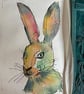 Ostara - Goddess of Spring and Fertility - Original Lino Print - Image 3