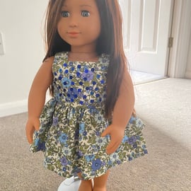 Dolls Clothes Blue Sequin Dress