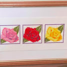 Three Roses Counted Cross Stitch Kit