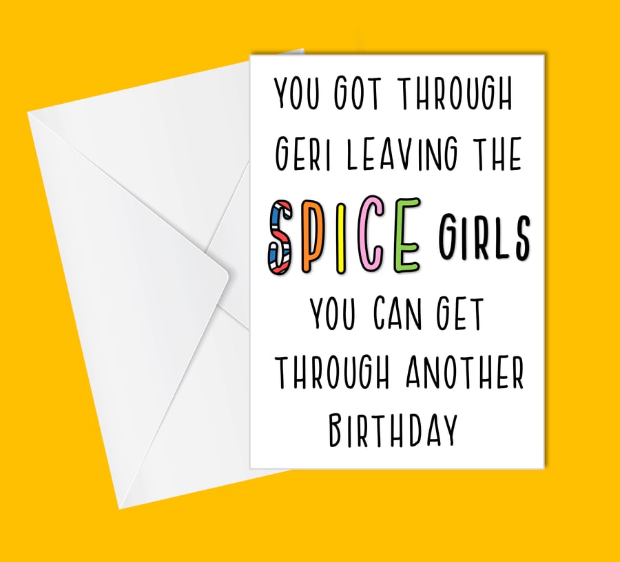 Funny Birthday Card, Birthday Card, Card for him or her, LGBT, Spice Girls