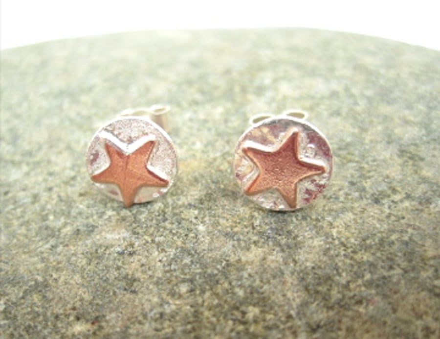 Star Silver Earrings, Stud, Posts, Stars, Superstar, Sterling Sci Fi