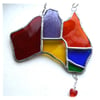 Australia Suncatcher Stained Glass Rainbow Map Oz 