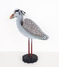 Grey heron ornament, hand painted wooden bird art, water bird decoration - Image 3
