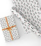 Gift Wrap Penguins-White, Penguins & Matching Gift Tag-Wrapping Paper-LG11