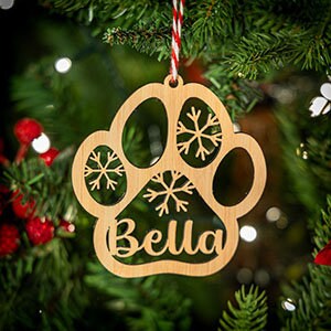 Custom Dog Name Christmas Ornament. Personalise your bespoke decoration!