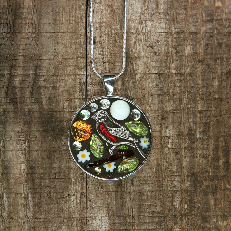 'Robin's Song' - Mosaic Pendant