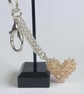 Handbag Charm, Golden Crystal Puffed Heart, with a Chainmaille Chain and Keyring - Image 7