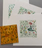 Tiptoe through the Garden.   Handmade Collagraph print - summer theme - Image 3