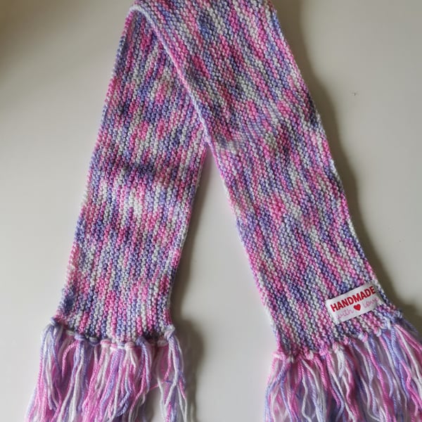 Hand Knitted Double Knit Children's Scarf