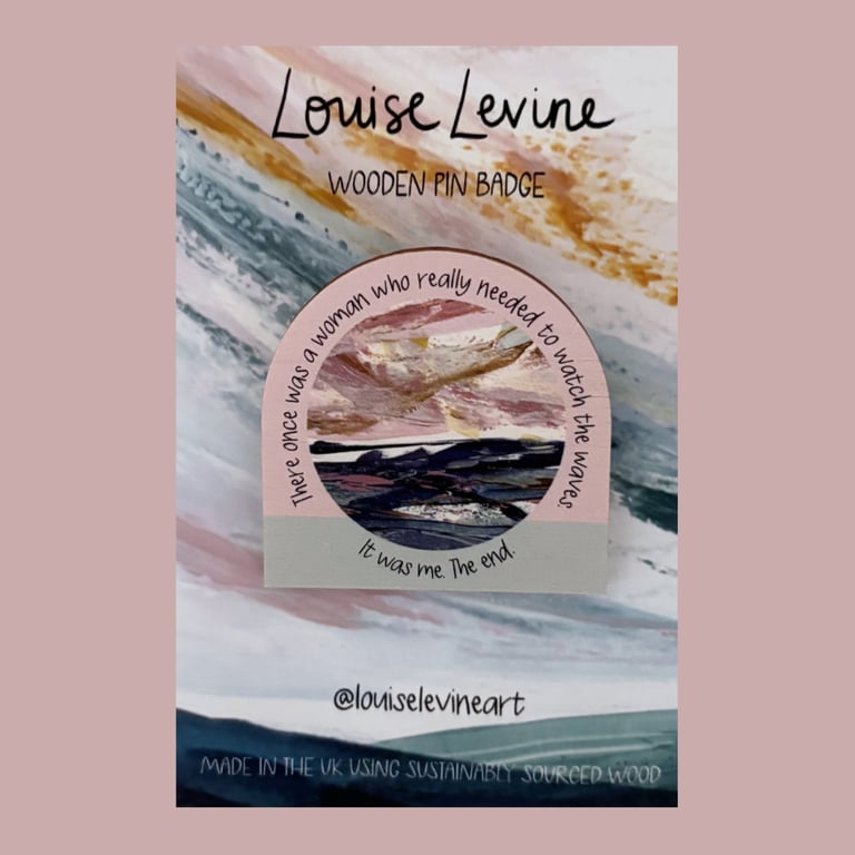 Super Seconds 'Watch the Waves' Seascape Pin Badge - 245
