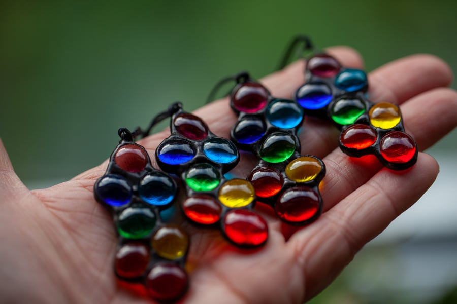 Mini rainbow stained glass sun catcher