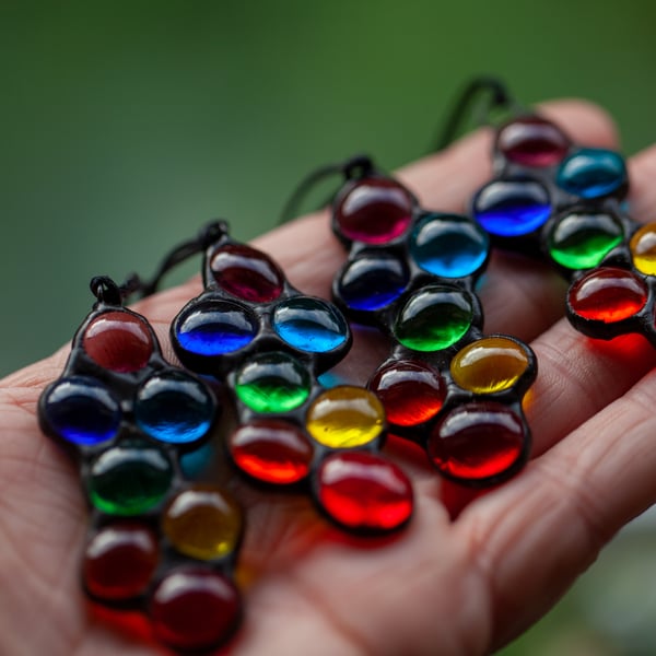 Mini rainbow stained glass sun catcher