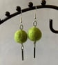 Merino wool ball earrings - Image 1