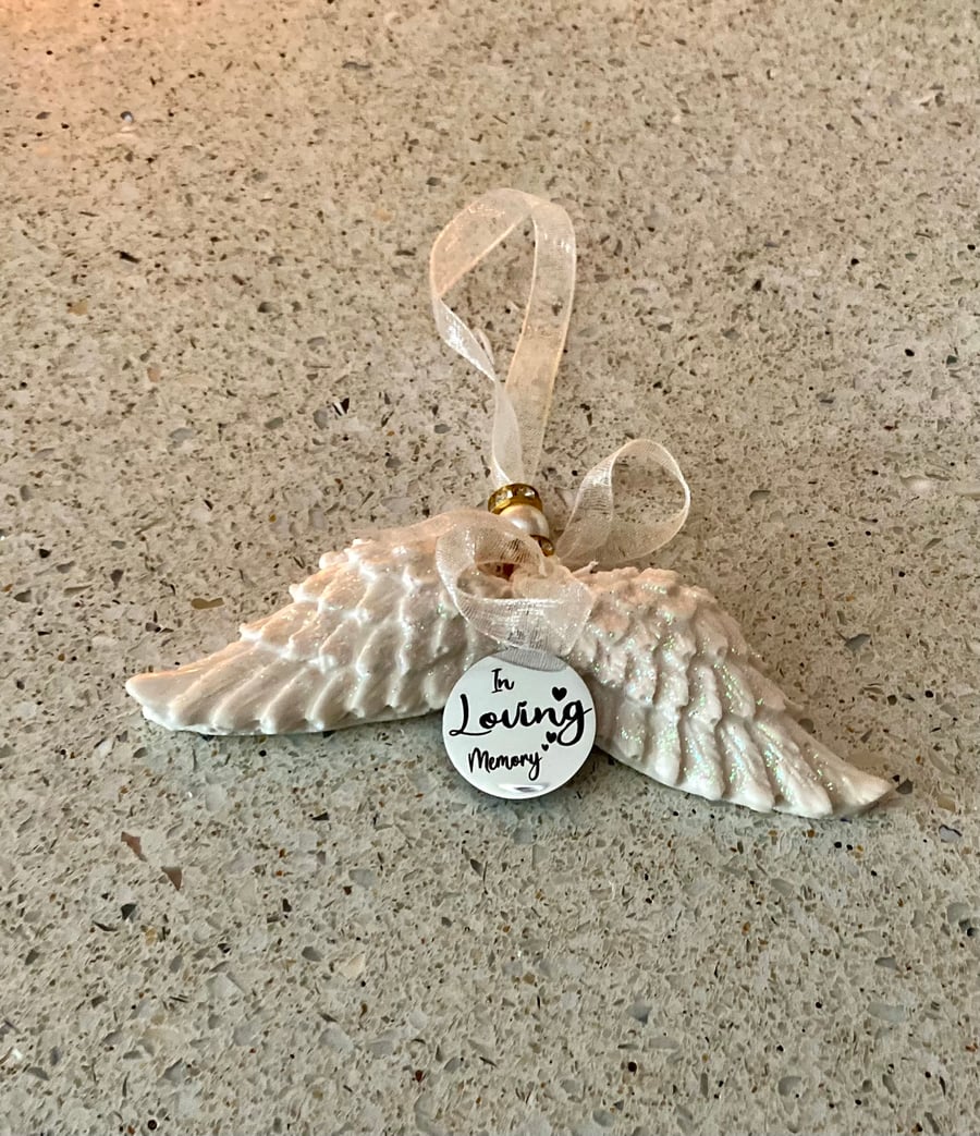 Angel wings hanging ornament (incl. FREE UK shipping)