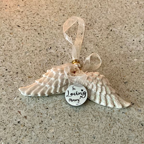Angel wings hanging ornament (incl. FREE UK shipping)