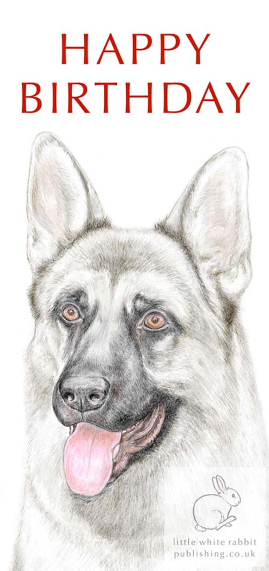 Shadow the German Shepherd - Birthday Card