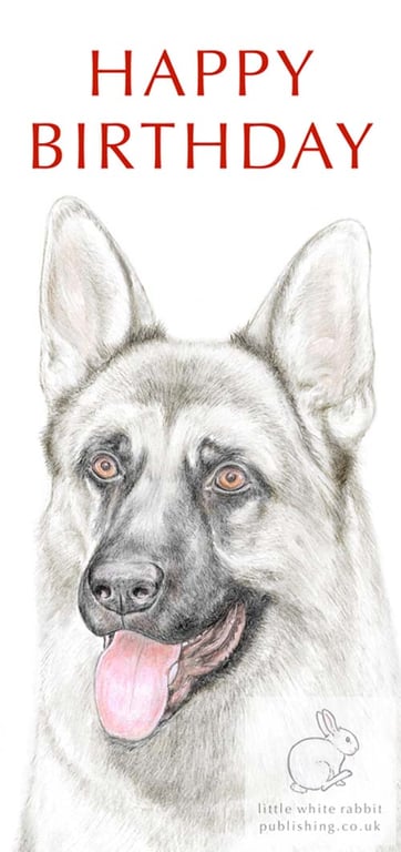 Shadow the German Shepherd - Birthday Card