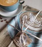 Coffee cup tea towel, gift for coffee lovers - Image 1