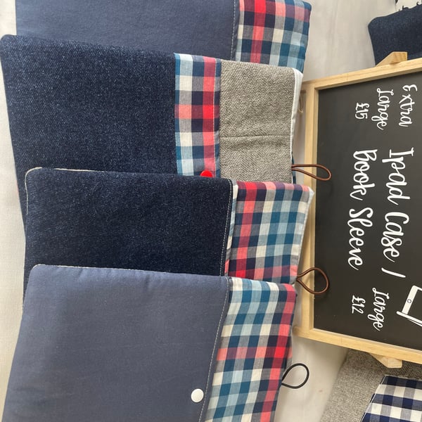 Book Sleeve - iPad Case - LARGE 8 x 10 inches (approx)