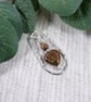 Sterling Silver Necklace with Jasper Heart and Bead