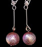 Copper Bird on the Wing Capsule Drop clip on Earrings - Image 1