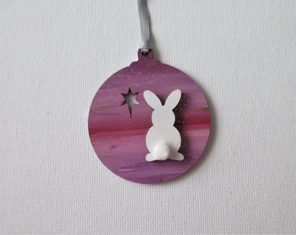Hanging Decoration Bunny Bauble Rabbit Christmas Tree Decoration