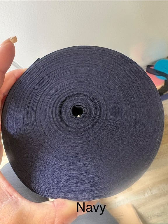 5 meters 1" (25mm) navy blue  cotton bias binding 
