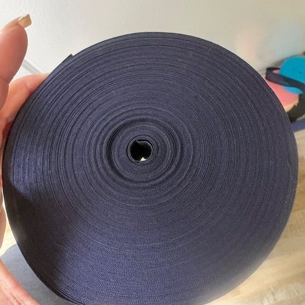 5 meters 1" (25mm) navy blue  cotton bias binding 